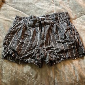 Black and White Striped Calvin Klein Shorts